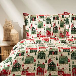 Lenjerie de pat pentru o persoana Glora, Homla, 2 piese, 140x200 cm, bumbac, multicolor imagine