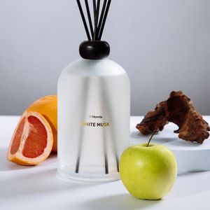 Difuzor de parfum cu betisoare Glow, Homla, 1 L, sticla, alb imagine