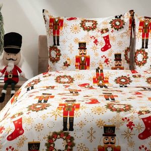 Lenjerie de pat dubla Nutcracker B2, Homla, 3 piese, 160x200 cm, poliester, multicolor imagine