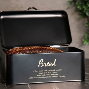 Cutie pentru paine Escille, Homla, 33x19x15 cm, inox, negru imagine