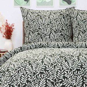 Lenjerie de pat dubla Dessie, Homla, 3 piese, 160x200 cm, microfibra din poliester, verde imagine