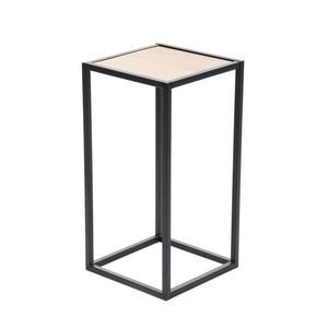 Suport pentru ghiveci Roh, Homla, 23x23x45 cm, metal, negru imagine