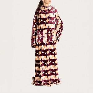 Patura tip hanorac cu maneci si gluga Cherry Chic, Homla, 130x170 cm, poliester, multicolor imagine