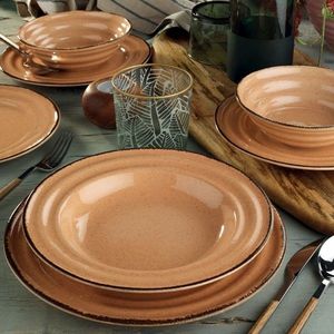 Serviciu de masa, 24 piese, Kutahya Porselen, TN24Y2730P04, portelan, maro imagine