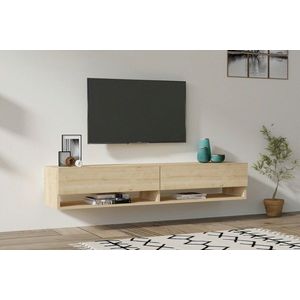 Comoda TV, Asse Home, Arges, 141x31x30 cm, PAL , Maro imagine
