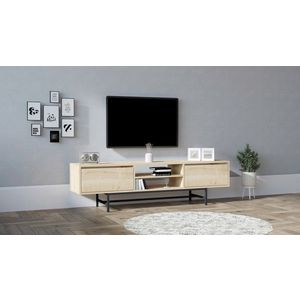 Comoda TV, Asse Home, Tauber, 180x50x40 cm, PAL, Maro imagine