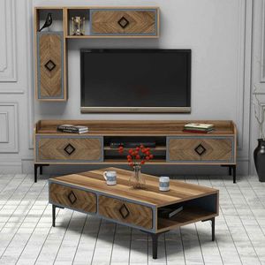 Set mobilier living, Hommy Craft, Samba, PAL, Nuc / Albastru imagine