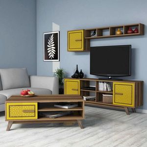Set mobilier living, Hommy Craft, Ayla, PAL, Nuc / Galben imagine