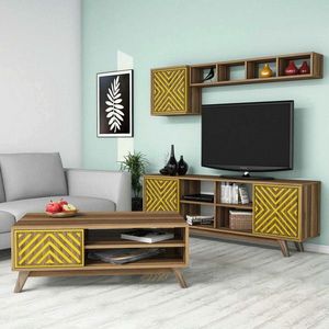 Set mobilier living, Hommy Craft, Inci, PAL, Nuc / Galben imagine