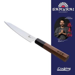 Cutit universal, Samurai Gourmet by Rikito Watanabe si Cooking by Heinner, 13 cm, inox/lemn, maro imagine