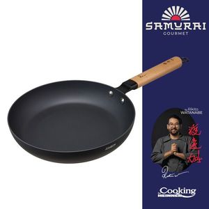 Tigaie Samurai Gourmet by Rikito Watanabe si Cooking by Heinner, 26x5 cm, aluminiu, negru/natur imagine