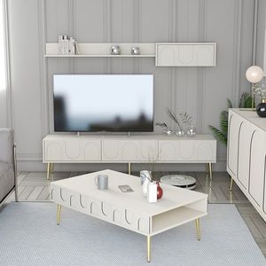 Set mobilier living, Hommy Craft, Lyon 3, PAL, Crem / Aur imagine