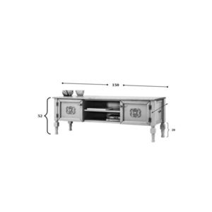 Comoda TV, Ephelia, Ada TV, 150x40x50 cm, MDF , Verde deschis imagine