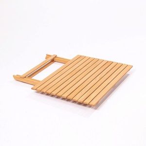 Set masa si scaune de gradina 5 piese, Meya Dekor, My004A, Lemn de fag, Natural / Crema imagine