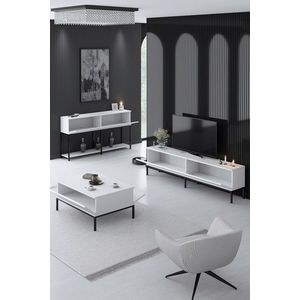 Set mobilier living, Bexley, Lord, PAL, Alb/Negru imagine