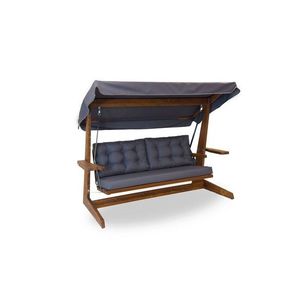 Balansoar de gradina 3 locuri, Swingo, Viva 2400, 237x100x175 cm, Cadru: 100% MID, Antracit imagine