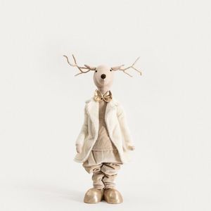 Decoratiune ren cu pantaloni Galant, Homla, 90 cm, poliester, bej imagine