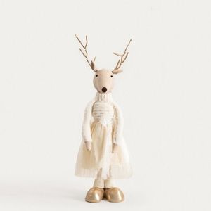 Decoratiune ren cu fusta Galant, Homla, 90 cm, poliester, bej imagine