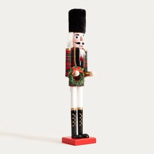 Decoratiune Spargatorul de nuci cu trestie Nutcracker, Homla, 50 cm, lemn, multicolor imagine