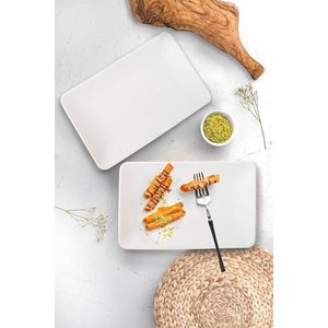 Set 2 platouri ST032202F022, Keramika, 31x21 cm, gresie imagine