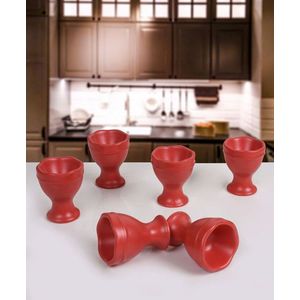 Set suporturi pentru ou, Keramika, 275KRM1624, Ceramica, Caramiziu imagine