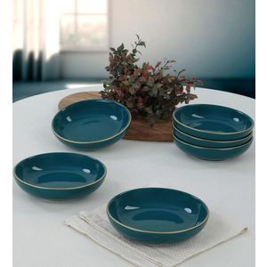 Set boluri pentru sos, Keramika, 275KRM1455, Ceramica, Albastru petrol imagine