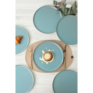 Set platouri servire, Keramika, 275KRM1876, Ceramica , Nu absoarbe apa, Turcoaz imagine