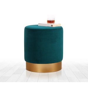 Taburet, Atelier del Sofa, 209FLF1271, Verde inchis imagine