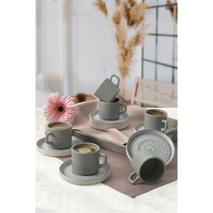 Set pentru ceai, Keramika, 275KRM2173, Ceramica , Nu absoarbe apa, Gri imagine