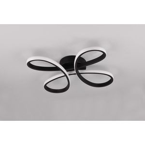 Plafoniera Fly, TRIO, 40x40x7.5 cm, 22W, 1x SMD, metal, negru mat imagine