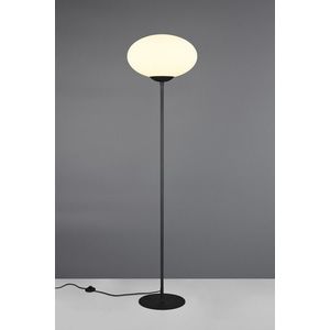 Lampadar Fomento, TRIO, 40x150 cm, 15W, 1x E27, metal, negru mat/alb imagine
