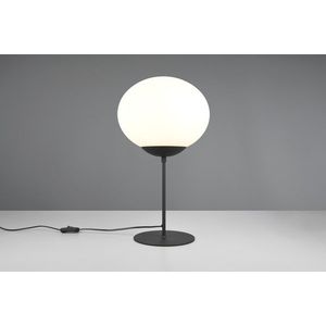 Lampa de masa Fomento, TRIO, 30x52 cm, 15W, 1x E27, metal, negru mat/alb imagine