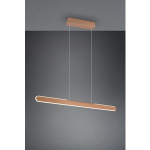 Lustra Helios, TRIO, 100x8.5x160 cm, 28W, 1x SMD, metal, maro imagine