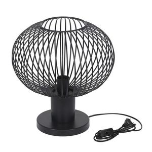 Lampa de masa Gila, TRIO, 33x37 cm, 10W, 1x E27, metal, negru mat imagine