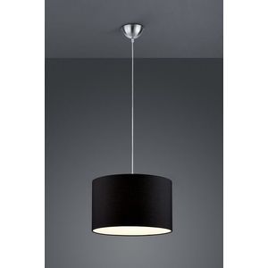 Lustra Hotel, TRIO, 40x150 cm, 60W, 1x E27, metal/textil, negru/argintiu imagine