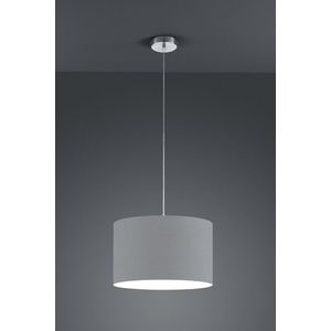 Lustra Hotel, TRIO, 40x150 cm, 60W, 1x E27, metal/textil, gri/argintiu imagine