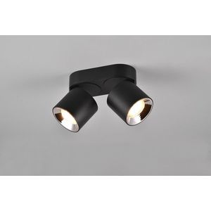 Plafoniera Guayana, TRIO, 18x8.7x12 cm, 10W, 2x GU10, metal, negru mat imagine