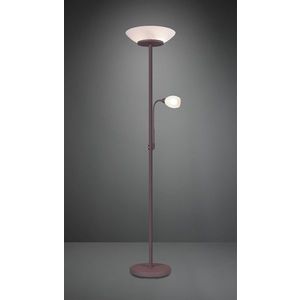 Lampadar Gerry, RL, 34x180 cm, 18W/10W, 2x E27, 1x E14, metal, maro/alb imagine