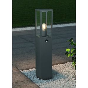 Lampadar de exterior cu senzor Garonne, TRIO, 14x15.5x80 cm, 60W, 1x E27, aluminiu, antracit imagine