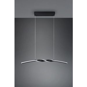 Lustra Ginko, RL, 79x9x150 cm, 18W, 1x SMD, metal, negru mat imagine