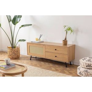 Comoda TV, Howard, Nala 140, 140x55x40 cm, PAL, Natural imagine