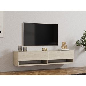 Comoda TV, Asse Home, Arges, 141x31x30 cm, PAL , Travertin imagine