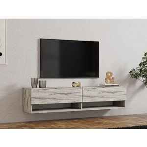 Comoda TV, Asse Home, Arges, 141x31x30 cm, PAL , Travertin imagine