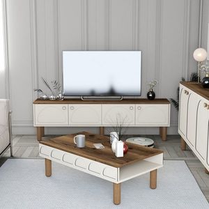 Set mobilier living, Hommy Craft, Bohem 855, PAL, Crem imagine