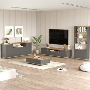 Set mobilier living, Locelso, FR19-AA, PAL, Pin Atlantic / Antracit imagine