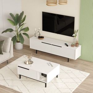 Set mobilier living, Locelso, ON19-W, PAL, Alb imagine