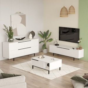 Set mobilier living, Locelso, ON20-W, PAL, Alb imagine