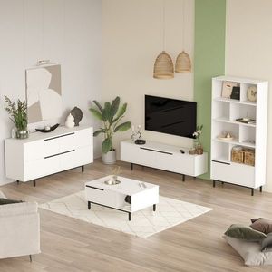 Set mobilier living, Locelso, ON21-W, PAL, Alb imagine