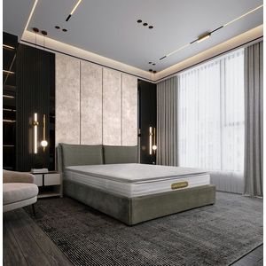 Saltea Ortopedica, Dakota, 160x200x34 cm, Arcuri Pocket, 5 cm spuma Memory, 7 Zone de Confort, fermitate medie imagine