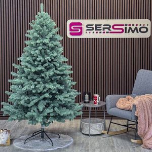 Brad artificial Christmas Deluxe by Sersimo, Kovalivka Select argintiu, integral 3D, 210 cm imagine